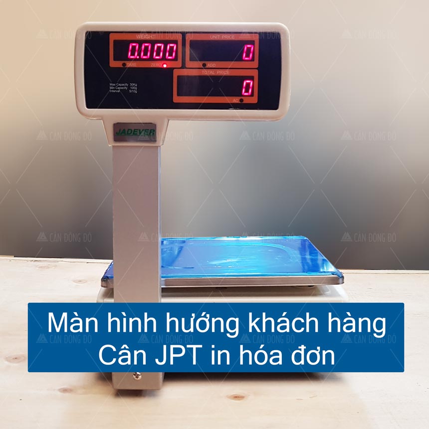 Mặt sau Cân siêu thị in hóa đơn JPT