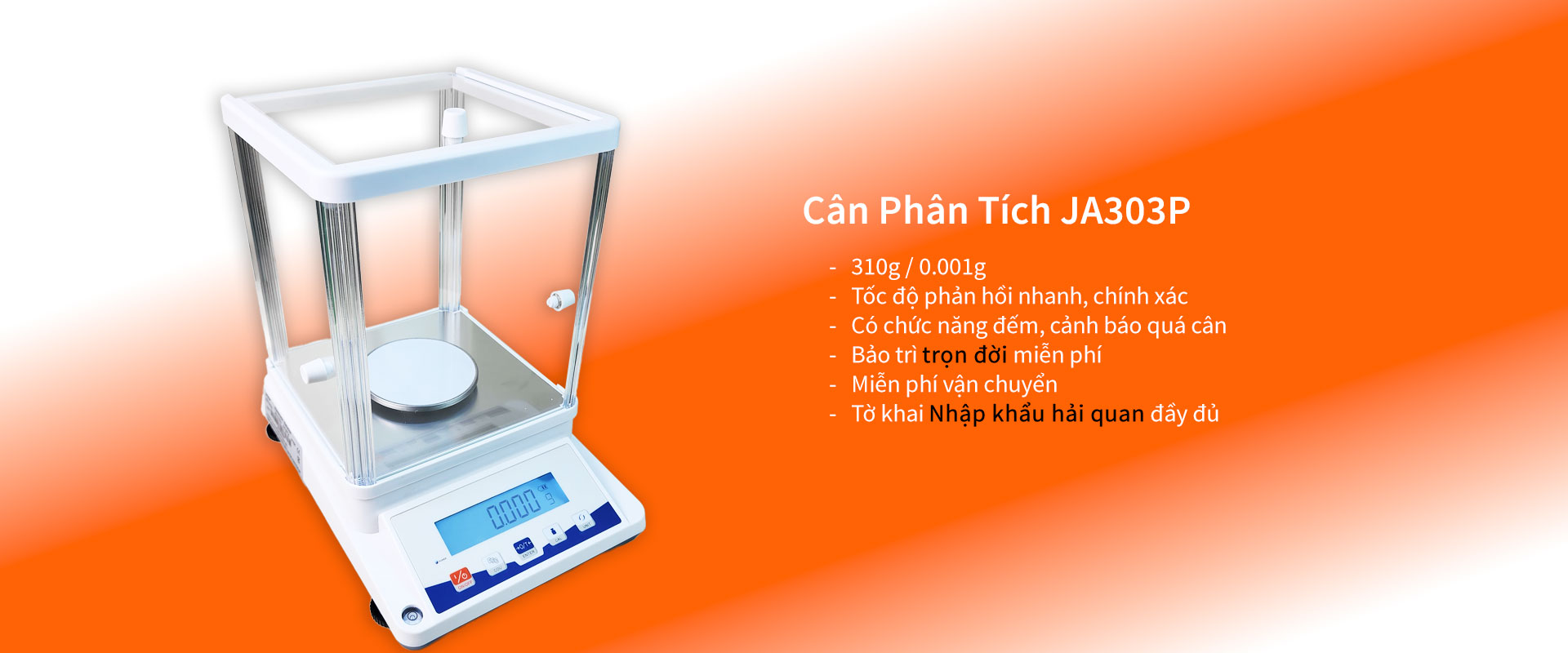 Cân kỹ thuật JA303P (310g/1mg) - Độ Chính Xác Cao, Thiết Kế Hiện Đại
