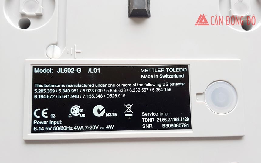 Cân vàng JL602-G/L (610g/0,01g) - Mettler Toledo - Thụy Sỹ