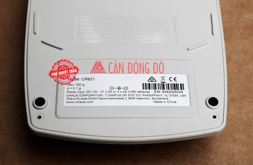 Cân tiểu ly CR621 (620g/0,1g) - Ohaus