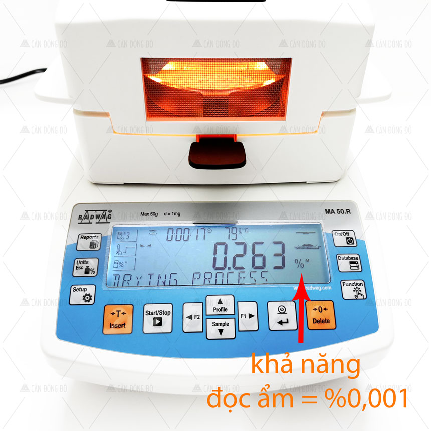 Thiết bị phân tích độ ẩm MA 50.R & MA 110.R - Radwag
