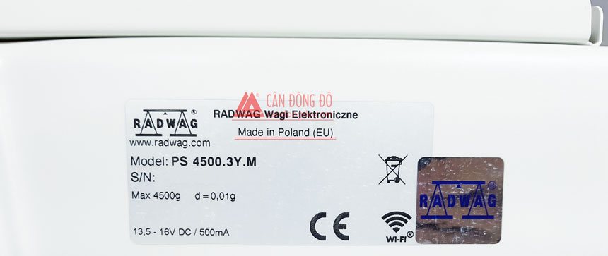 Cân kỹ thuật PS 4500.3Y.M - Monoblock, wifi, cảm ứng (Radwag)