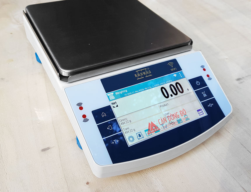 Cân kỹ thuật PS6000 kết nối wifi (X2 - 6.000g/0,01g) - Radwag