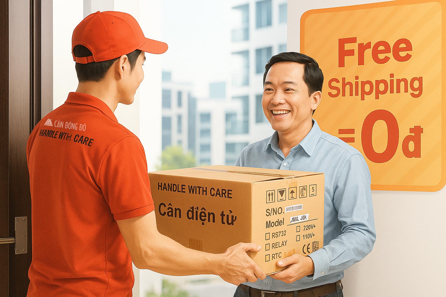 Miễn phí vận chuyển cân điện tử Cân Đông Đô 1/8/2025-31/12/2025
