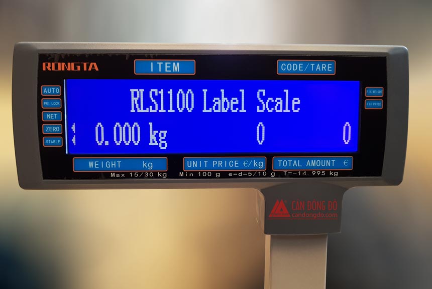 Cân siêu thị RLS1100 30kg in mã vạch, nhãn dính - Rongta