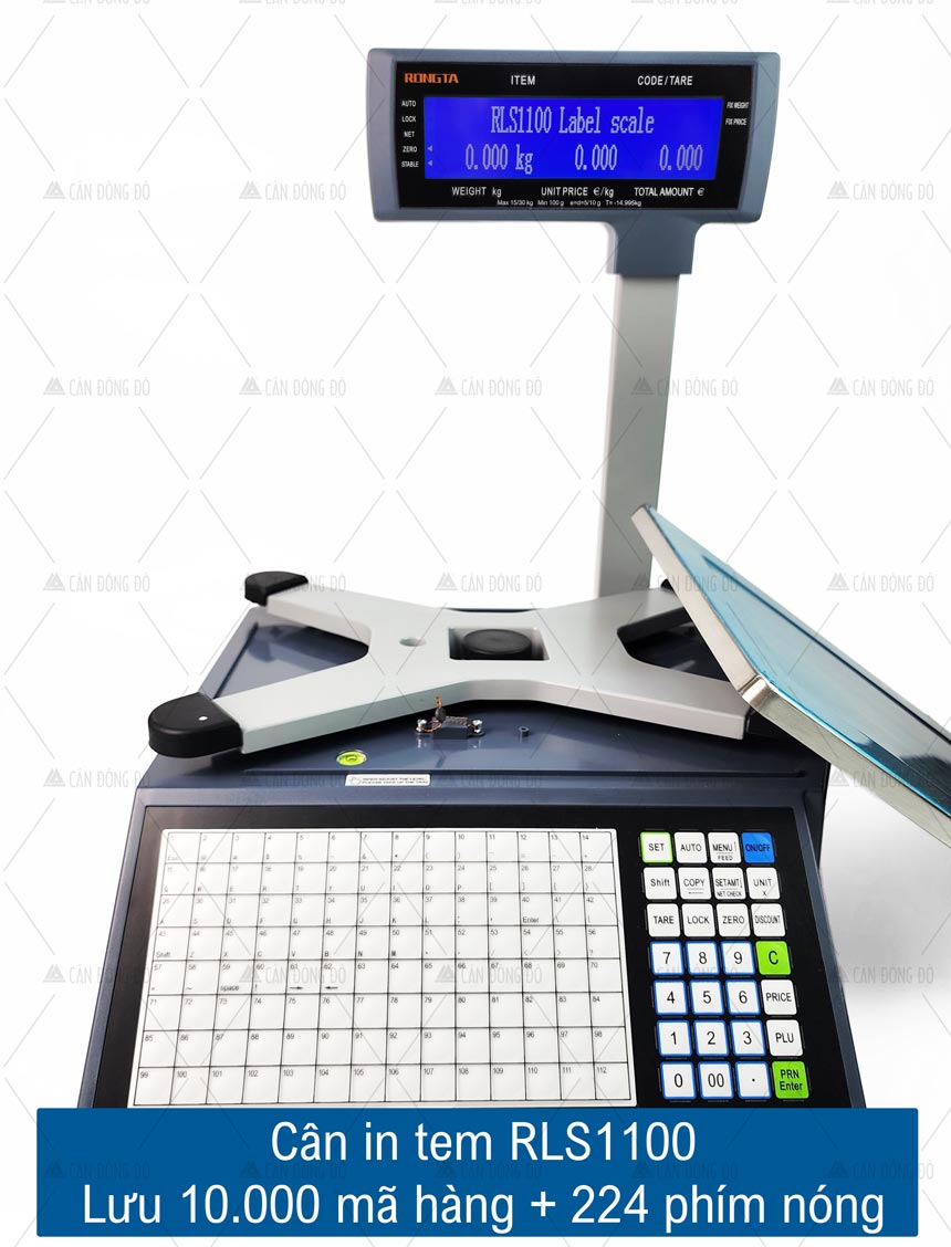 Cân siêu thị RLS1100 30kg in mã vạch, nhãn dính - Rongta