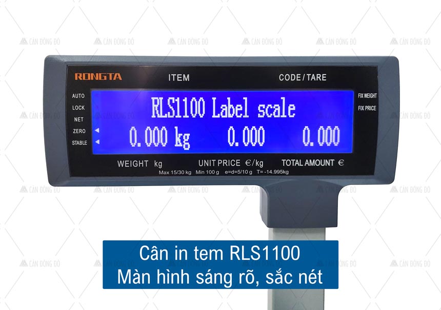 Cân siêu thị RLS1100 30kg in mã vạch, nhãn dính - Rongta