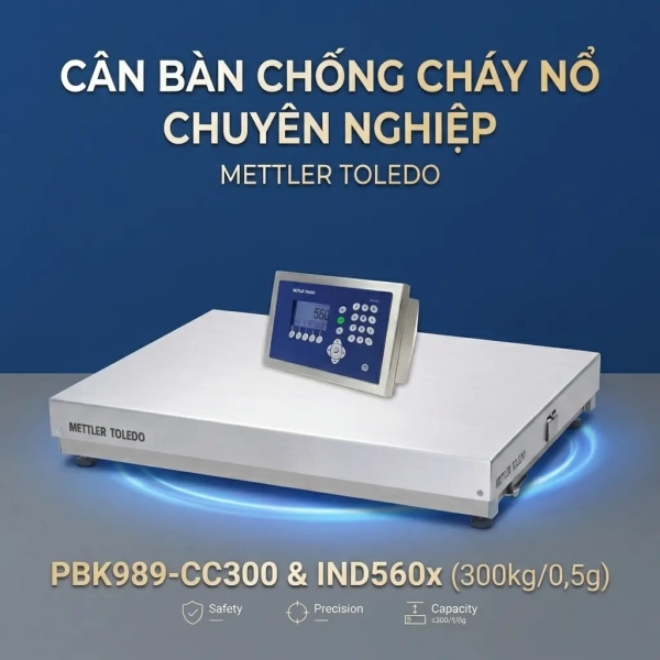 Cân Bàn Chống Cháy Nổ Mettler Toledo PBK989-CC300 & IND560x
