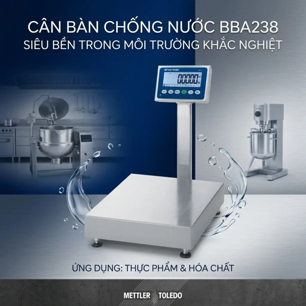 Cân Bàn Thép Không Gỉ BBA238 Mettler Toledo