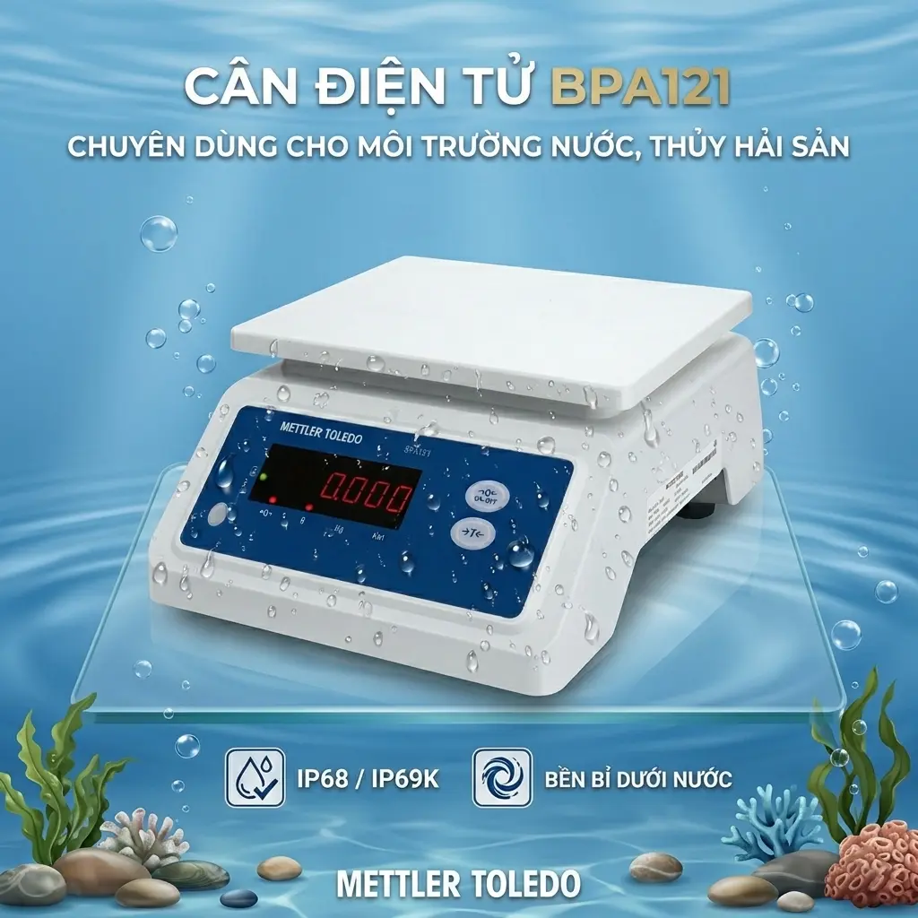 Cân Điện Tử Chống Nước BPA121 Mettler Toledo