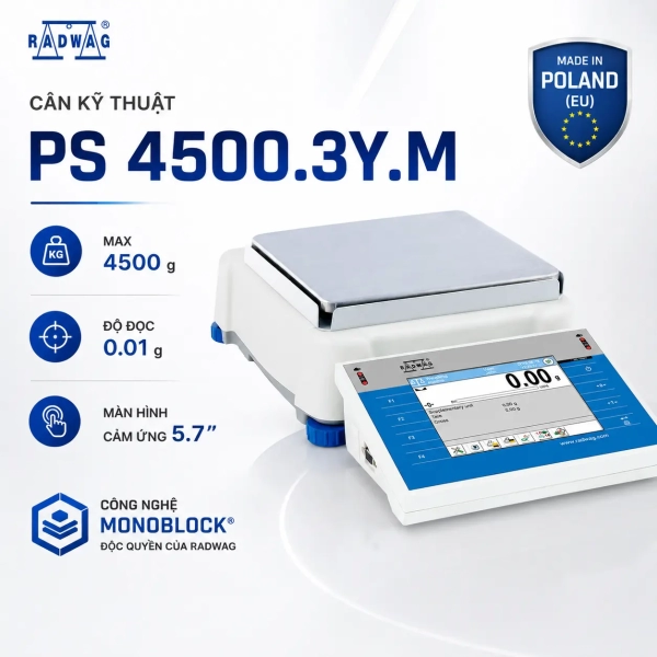 Cân Kỹ Thuật Radwag PS 4500.3Y.M