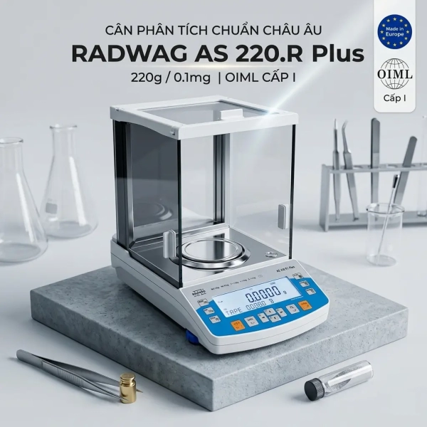 Cân Phân Tích Radwag AS 220.R1 Plus | AS 220.R2 Plus (220g/0.1mg