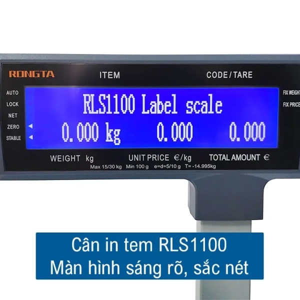 Cân Siêu Thị In Tem Nhãn, Mã Vạch Rongta RLS1100