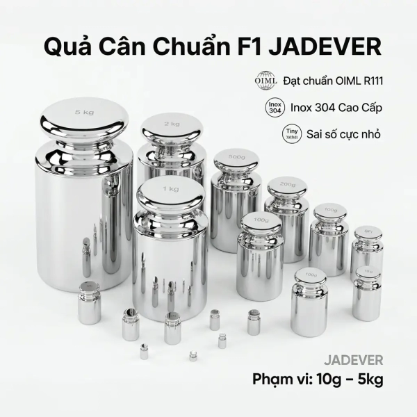 Quả Cân Chuẩn F1 Jadever Inox Cao Cấp (10g – 20kg)