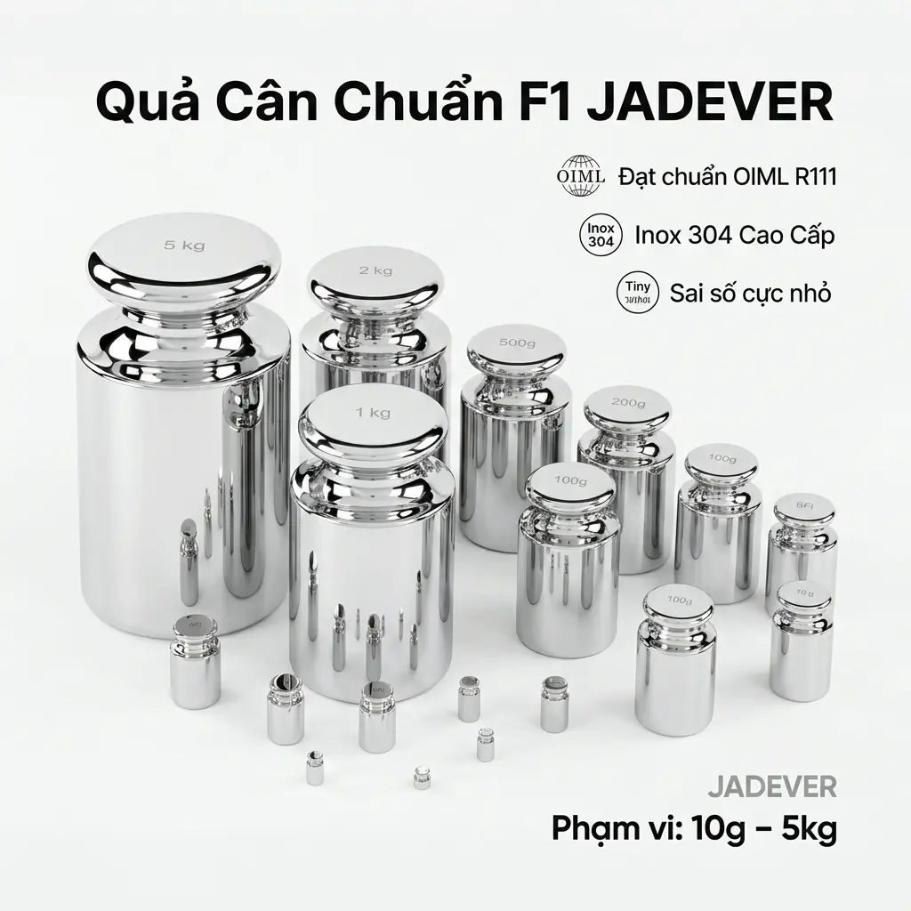 Quả Cân Chuẩn F1 Jadever Inox Cao Cấp (10g – 20kg)