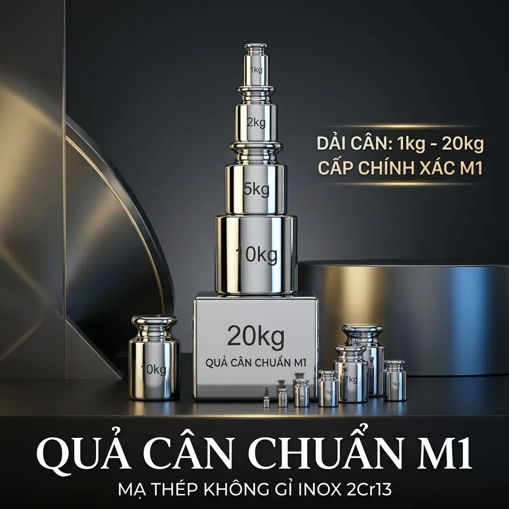 Quả Cân Chuẩn M1 Mạ Thép Không Gỉ Inox 2Cr13 (1kg - 20kg)