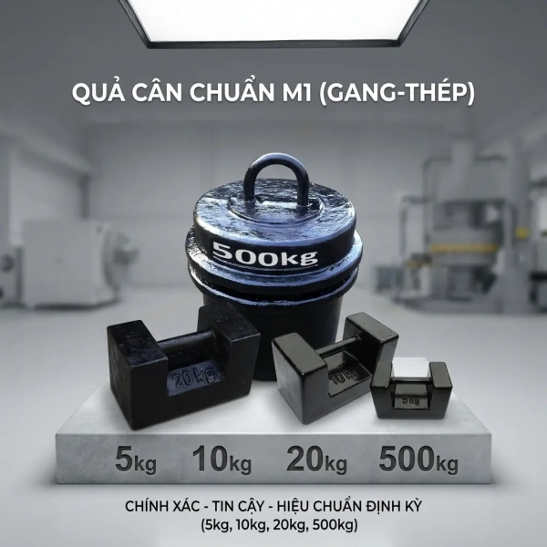 Quả Cân Chuẩn M1 5kg, 10kg, 20kg & 500kg Gang - Thép