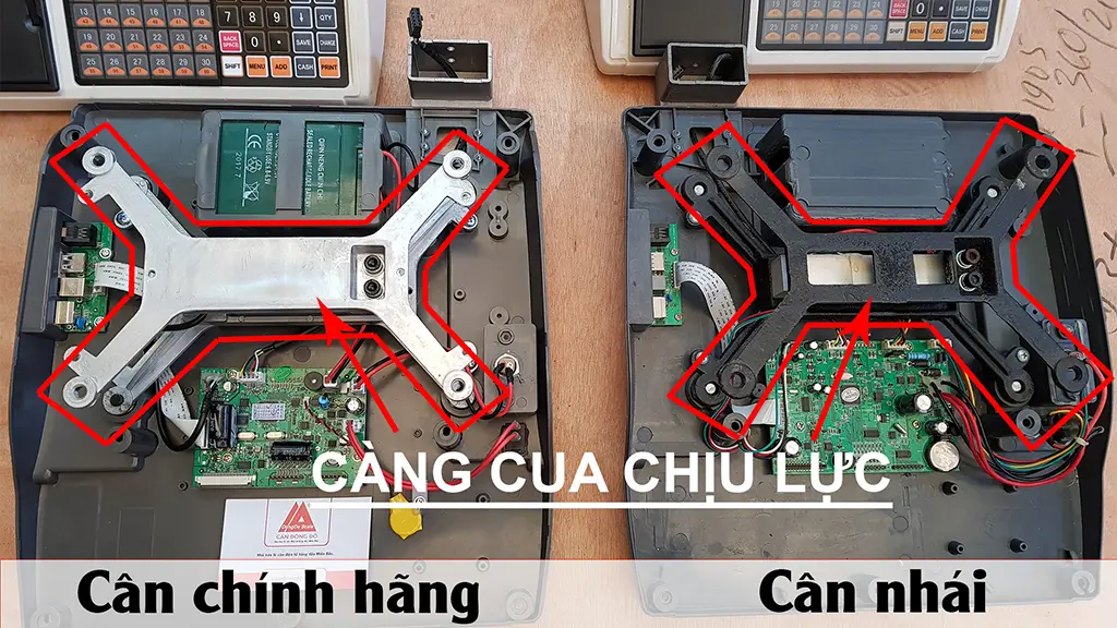 So sánh cân Jadever xịn và hàng fake