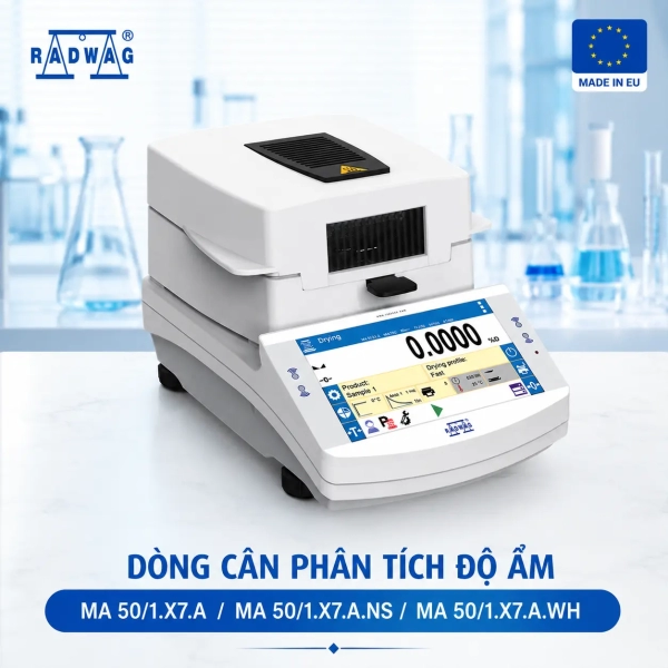 Cân Phân Tích Độ Ẩm Radwag MA 50/1.X7.A - Đọc 0,1mg