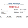 Mẫu phiếu cân in ra khổ A5 kèm ô ký xác nhận và thông tin lô sản xuất
